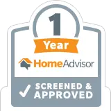 Home Advisor 1 year Screened and Approved badge.